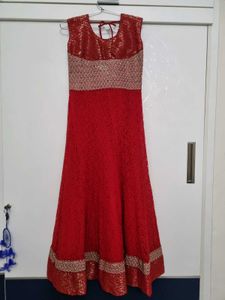 Red Ethnic Anarkali Gown