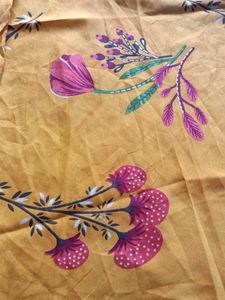 Mustard Floral Print Dress