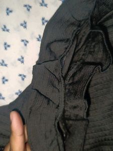 Shein Black Ruffle Shorts