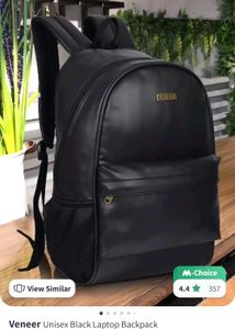 Veneer Black Backpack