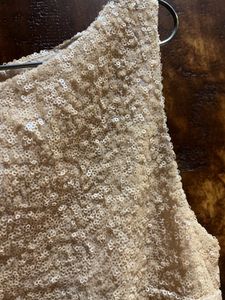 Beige Sequence Top