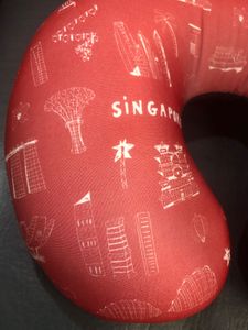 Singapore Neck Pillow Red and Black
