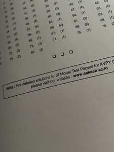 Aakash KVPY Model Test Papers