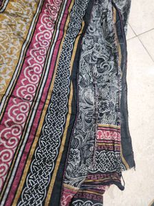 black Saree with beautiful patterns