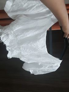 Puff Sleeves Crop Top Size _ S To L