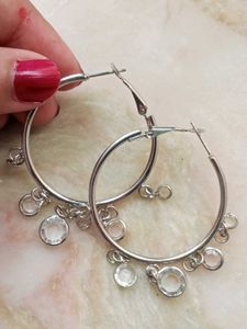 Sparkling Silver Earrings