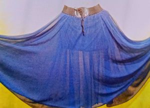 Blue Chiffon Ethnic Skirt