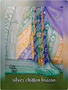 Chiffon Brasso Saree New