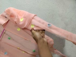 Peach Polka Dot Shrug