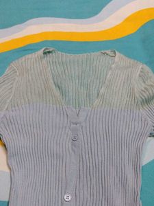 Light Blue Button-Down Top