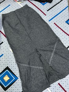 Gray Knit Skirt