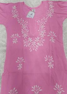 Pink Embroidered Kurta