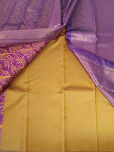 New Mustard Yellow And Wine Wedding Silk Saree