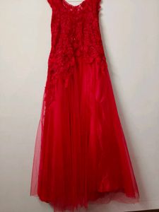 Elegant Red Ethnic Gown