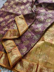 Maroon Bridal Silk Saree