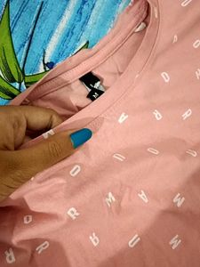 Pink Graphic Print T-shirt