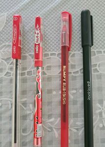 4 Red Ball Pens