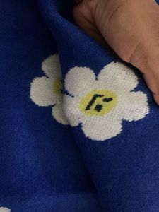 woollen tank top with floral prints