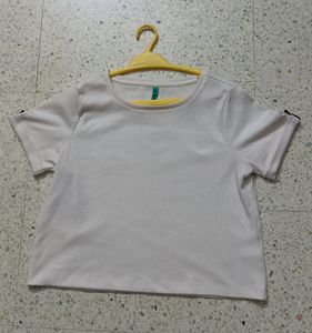 Solid White Casual Top