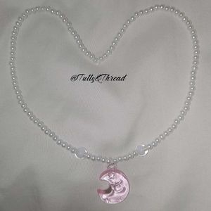 Pink Moon Pearl Necklace