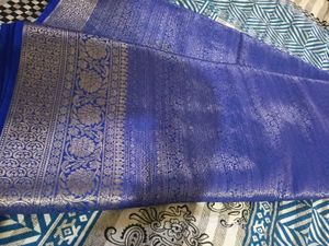 Elegant Blue Banarasi Saree