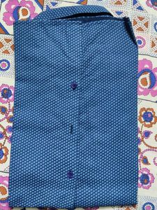 Navy Blue Patterned Shirt - XXL