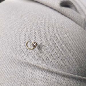 22k Pure Gold Dimond Nose/Ear Pin 1 Pair