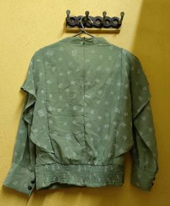 Pista Green Patterned Top