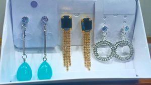 New Earrings Set of 3 For Girls