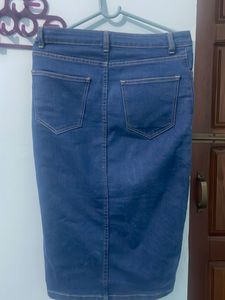 Denim Midi Skirt