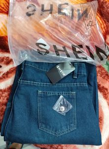 Shein High Rise Distressed Wash Jeans