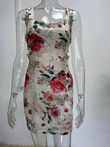 Floral Dress With Cut Designs