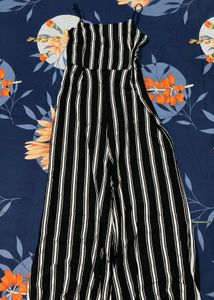 Black and white striped jumpsuit Rio,one piece - S