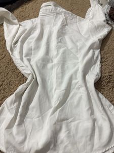 White Long Sleeve Button-Down Shirt