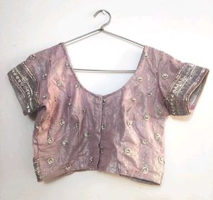 Readymade embroidered net Saree