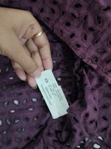 Broderie Anglaise Purple Top