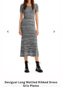 LONG RIBBED DRESS