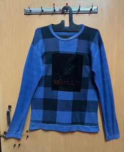 Full Sleeves Blue Tshirt For Men