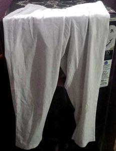 Men White Linen Track Pants Relax fit