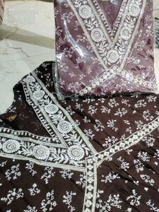 Brown &amp; Maroon 2 Floral Print Dress XL
