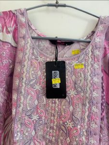 Pink Printed Kurta Set