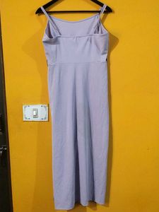 Lilac Ruched Bodycon Midi Dress
