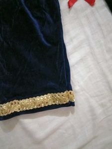 Elegant Velvet Kurta Set 💙 Handmade