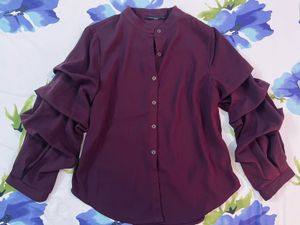 Ruffled Sleeves Shirt From Westside