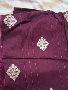 Elegant Purple Fabric blouse piece