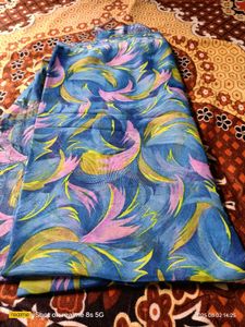 Blue Floral Saree