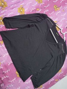 Dressberry Black Solid Regular Top
