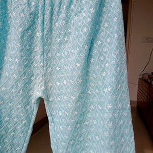 Light Blue Chikankari Palazzos