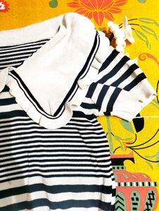 Striped Top w/ Collar