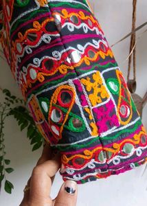 Multi Color Gamthi Work Hand Bag